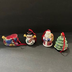 PORCELAIN CHRISTMAS ORNAMENTS BY SANGO